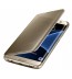 Husa Clear View Cover Samsung Galaxy S7 Edge, Gold